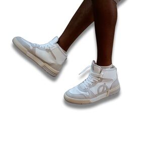 Stylish White High-Top Sneakers